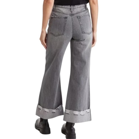 ALICE + OLIVIA Women’s Distressed High Waist Raw Cuffed Boyfriend Jeans - Picture 2 of 16